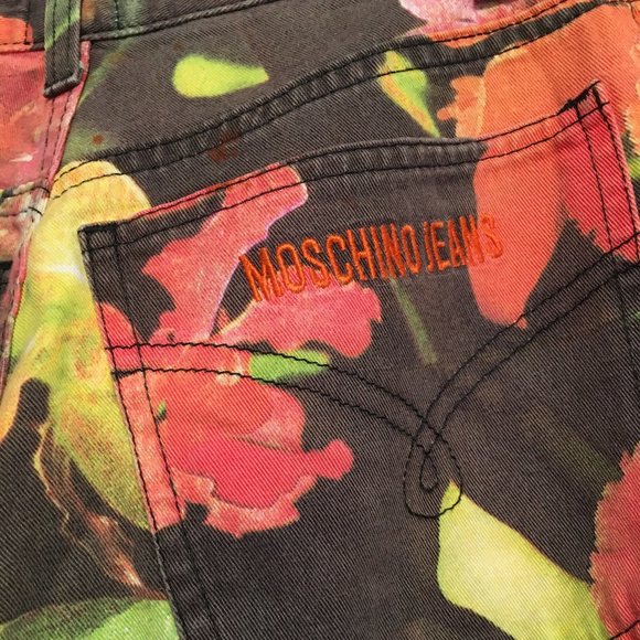 MOSCHINO JEANS Vintage Orchid Tropical Floral Pant - Picture 3 of 7